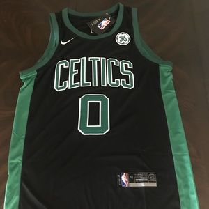 Boston Celtics Black Swingman Jersey. TATUM #0
